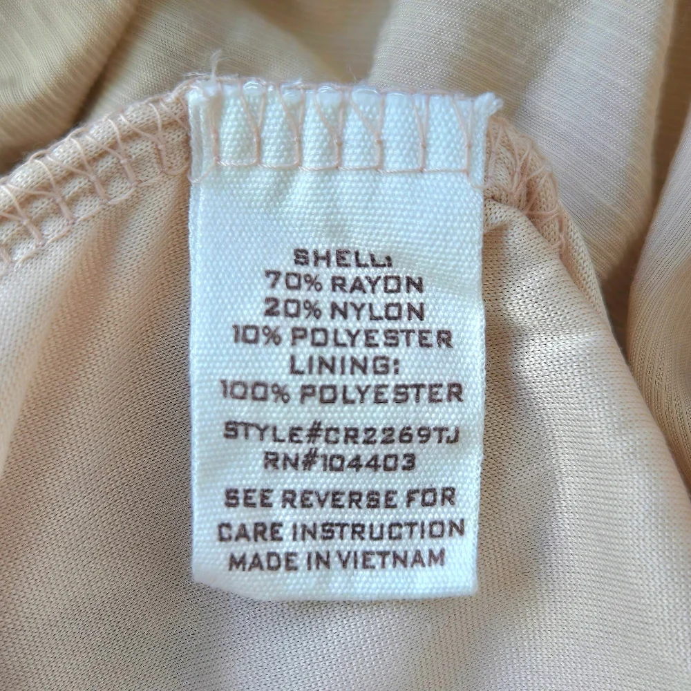 Blu Pepper-Boho Smocked Tiered Maxi Sundress, Champagne, Lined Adjustable Straps - Picture 9 of 10